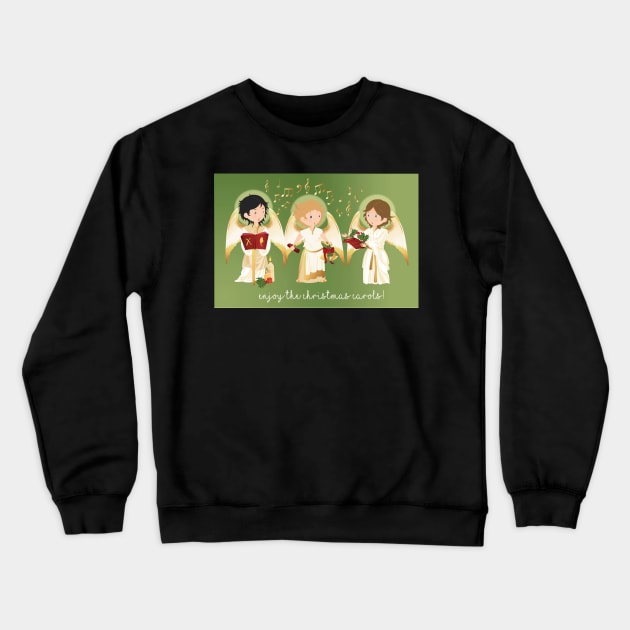 The archangels singing in Christmas Crewneck Sweatshirt by AlMAO2O